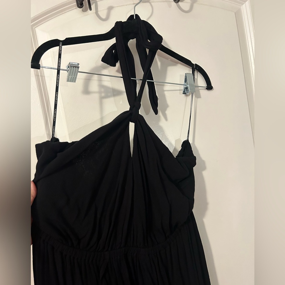 Forever 21 Plus Size Black Halter Maxi Dress - Picture 2 of 6